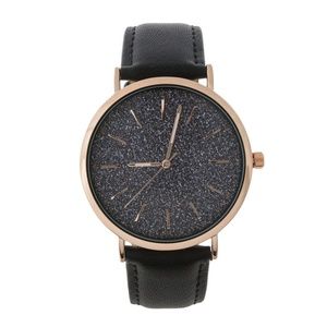 Black Glitter Watch